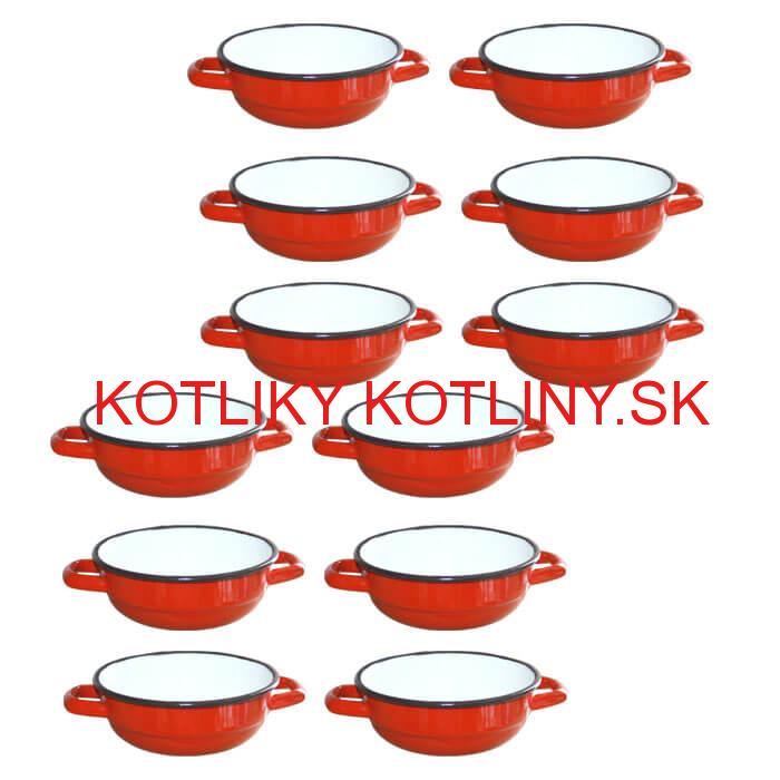 Súprava smaltovaných selských misiek 14 cm 12 ks