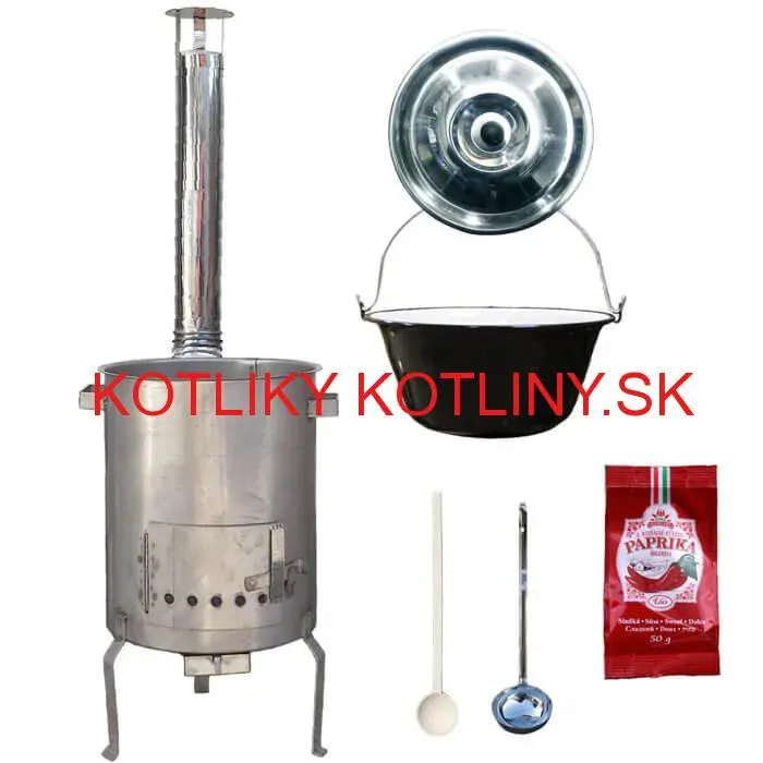 Smaltovaný kotlík 30 L (1,2 mm) + nerezová kotlina (1,5 mm) 45 cm STRONG EXCLUSIVE