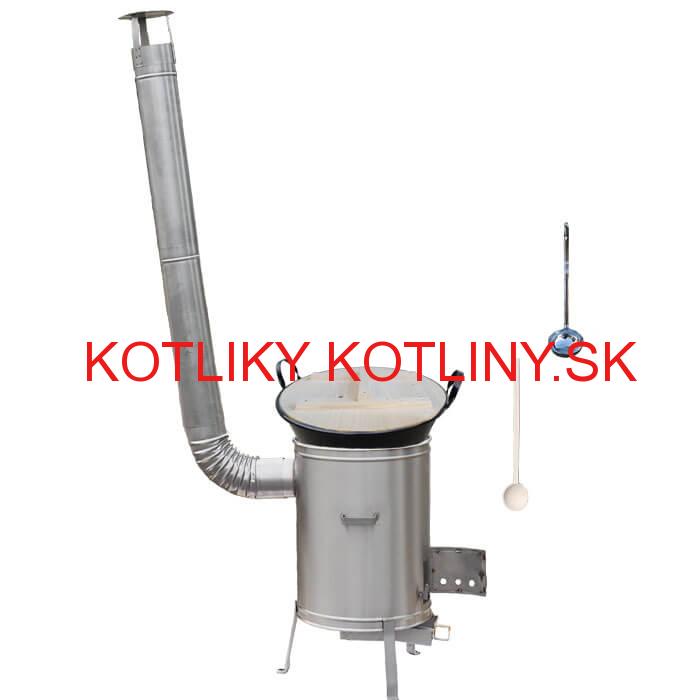 Zabíjačkový smaltovaný kotol 100 L + nerezová kotlina 60 cm + vareška a naberačka