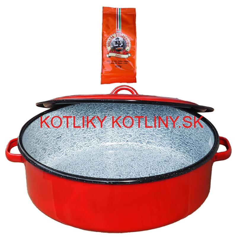 Smaltovaný kastról s pokrievkou 20 L CLASSIC + paprikové korenie na guláš