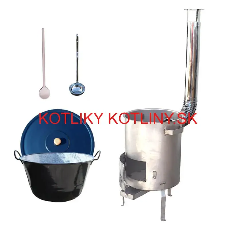 Zabíjačkový smaltovaný kotol 70 L + nerezová kotlina 1,5 mm 53 cm STRONG EXCLUSIVE
