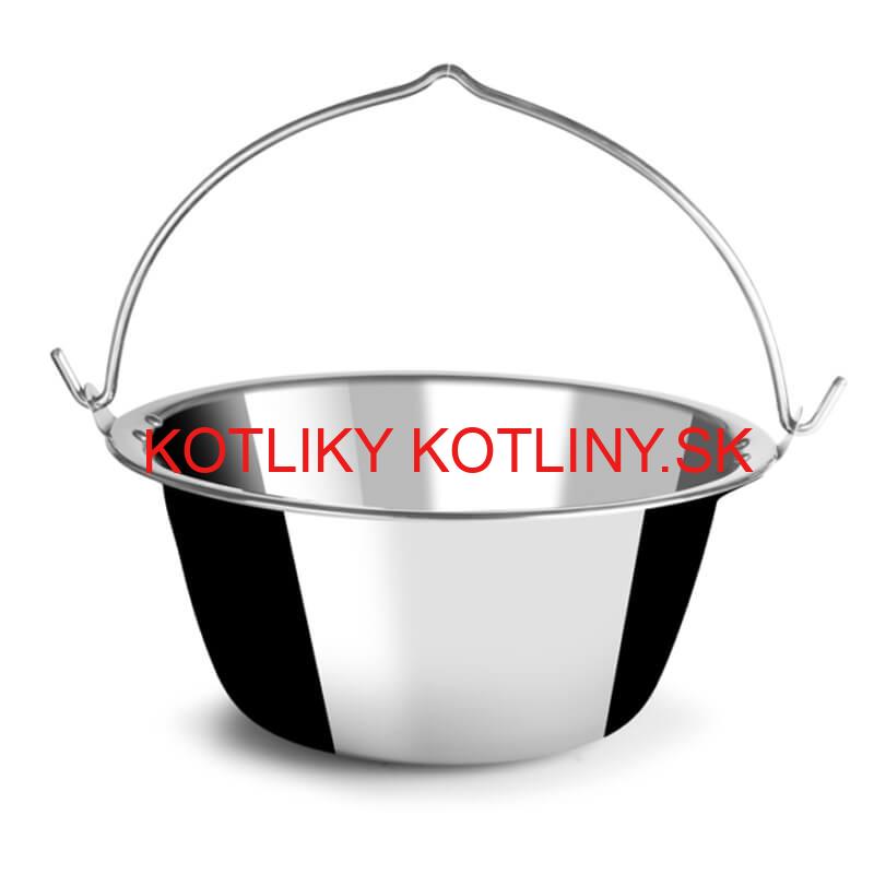 Nerezový kotlík 20 L (1,2 mm) + Nerezová kotlina 42 INOX + vareška + misky 12 ks