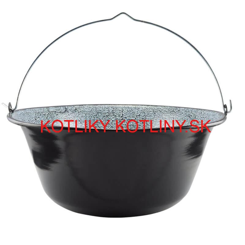 Smaltovaný kotlík 16 L + nerezová kotlina 39 INOX + misky 12 ks