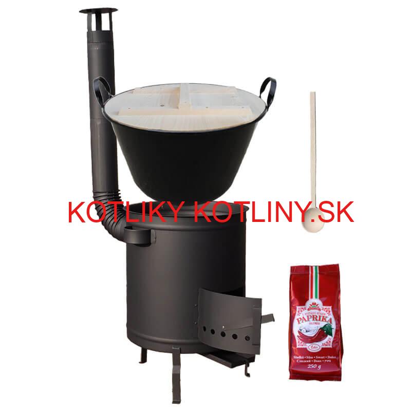 Smaltovaný kotol 80 L + hrubostenná kotlina 60 cm (1,5 mm) STRONG PLUS 600 + sladká paprika 250 g