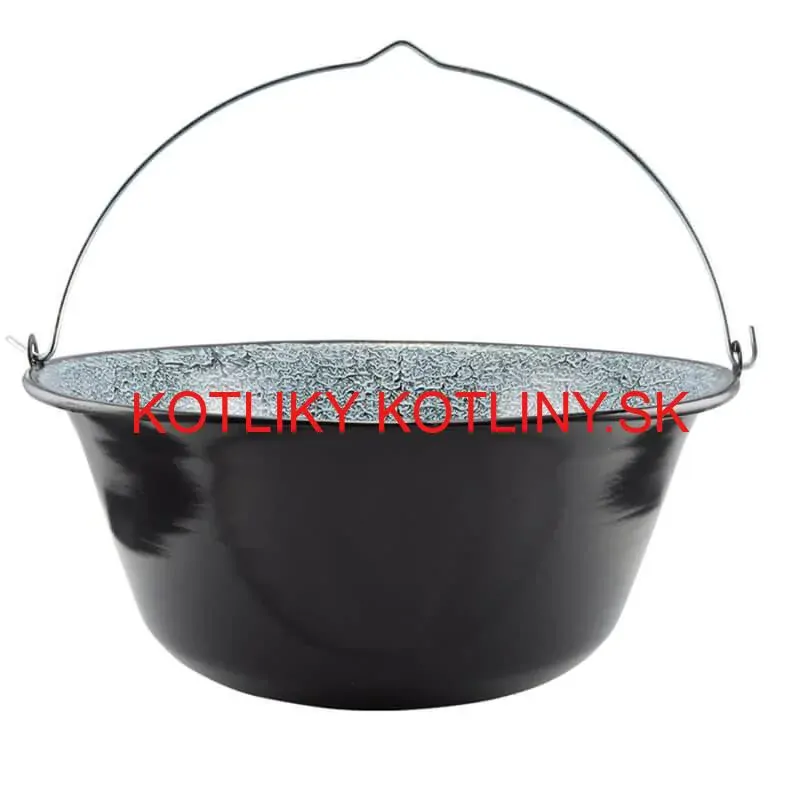 Smaltovaný kotlík 13 L + Nerezová kotlina 36 INOX + misky 12 ks