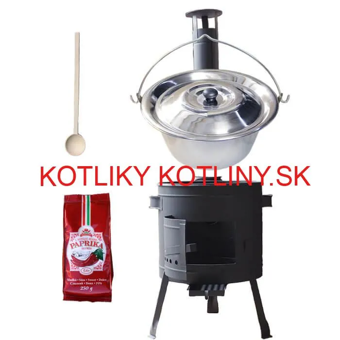 Nerezový kotlík 22 L (0,8 mm) INOX + hrubostenná (1,5 mm) žiaruvzdorná kotlina BALKY STRONG 42 PLUS 600