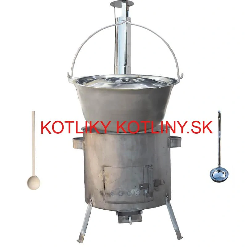 Nerezový kotlík 30 L (1,5 mm) + nerezová kotlina 45 cm (1,5 mm) STRONG CLASSIC