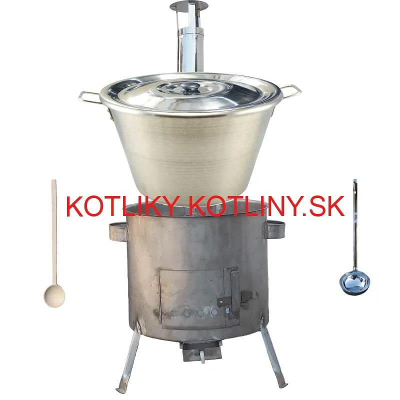 Nerezový kotol 40 L (1,2 mm) INOX + nerezová kotlina 45 cm (1,5 mm) STRONG CLASSIC
