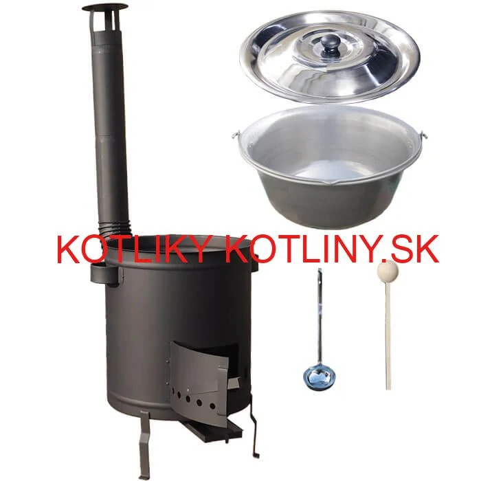 Nerezový kotlík 15 L (1,5 mm) + hrubostenná (1,5 mm) a žiaruvzdorná kotlina 36 PLUS 600