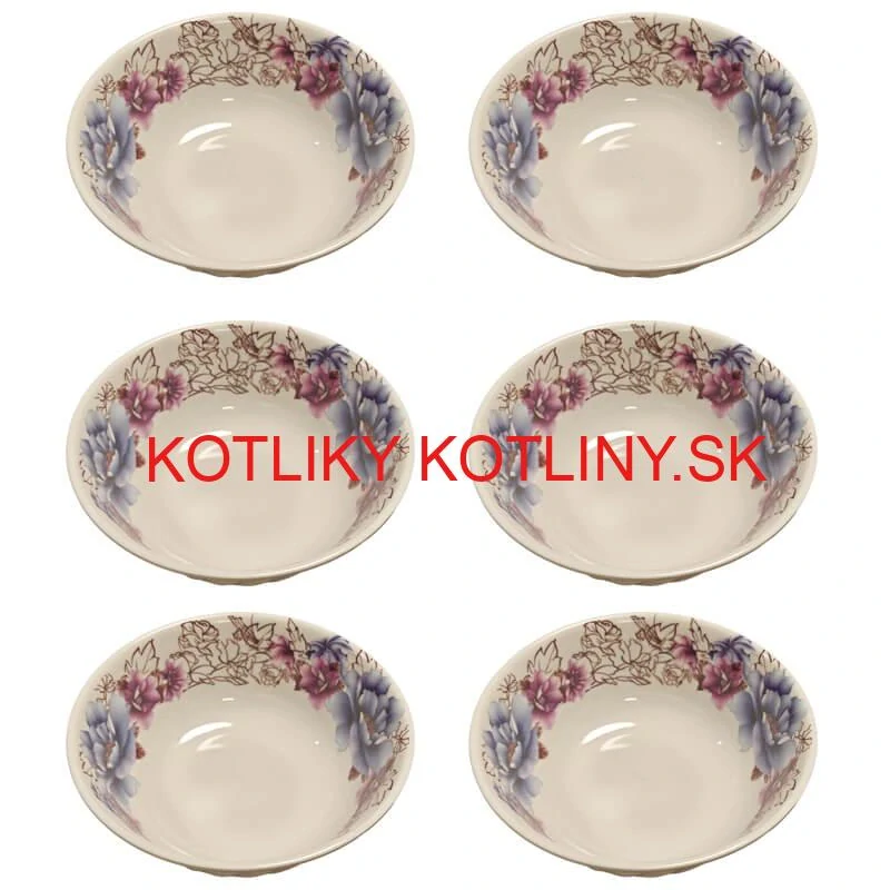 Plastová miska s kvetinovým vzorom (750 ml) – teraz v sade 6 kusov!