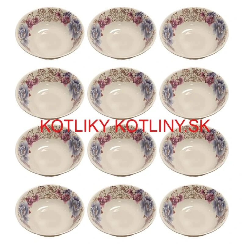 Plastová miska s kvetinovým vzorom (750 ml) – teraz v sade 12 kusov!