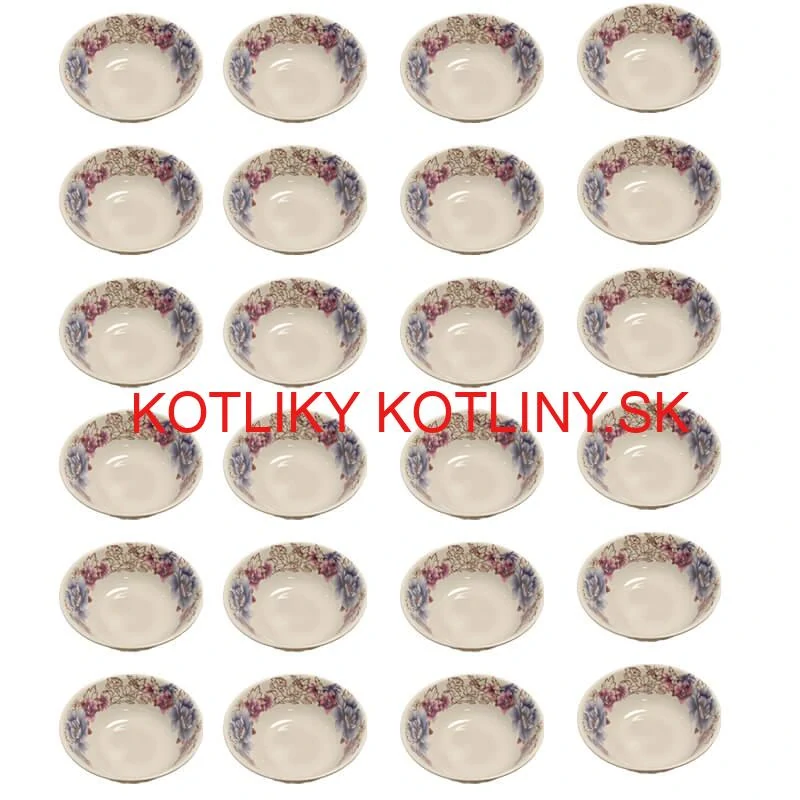 Plastová miska s kvetinovým vzorom (750 ml) – teraz v sade 24 kusov!
