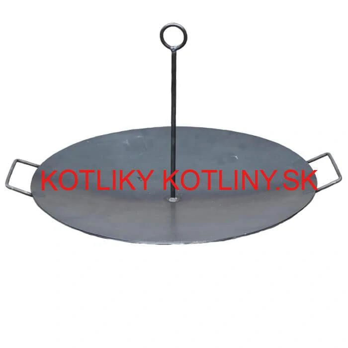 Grilovacia súprava CLASSIC STEEL PRO: Trojnožka 1,2 m s kladkou + Železná panvica 49 cm