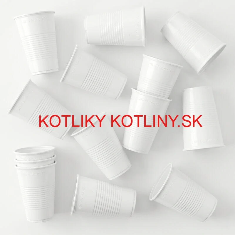 Jednorazový plastový biely pohár na studený nápoj 500 ml 12 ks