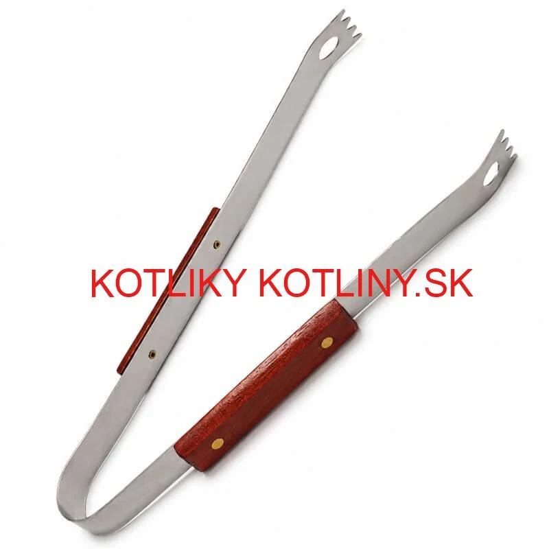 Grilovacie náradie BBQ – súprava 3 ks, nerez a drevo, 33 cm