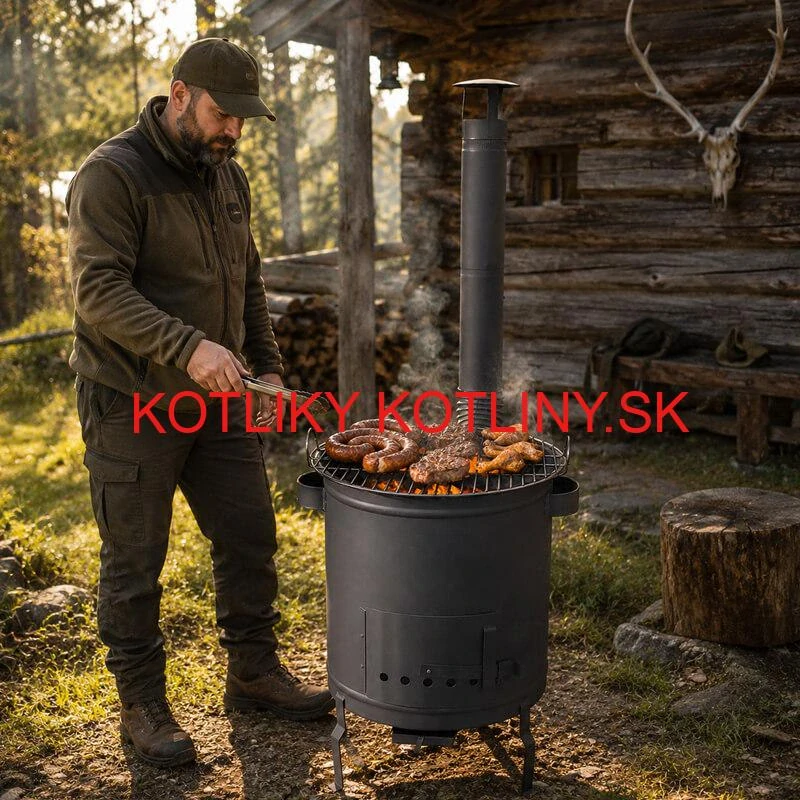 Nerezový grilovací rošt 51 cm na záhradu s úchytmi