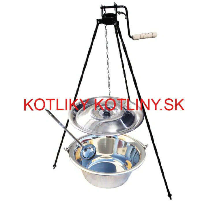 Antikorový kotlík 20 L (0,8 mm) + pokrievka + stojan s kladkou VAR