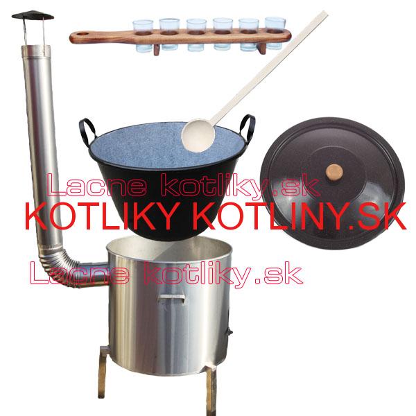 Zabíjačková nerezová súprava 50 L + štamperlíky