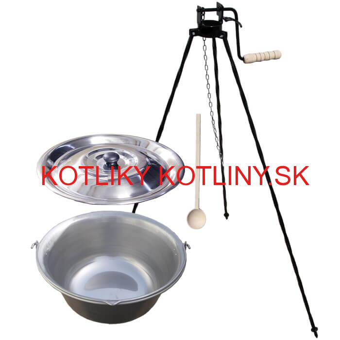 Nerezový kotlík 30 L (1,5 mm) + stojan s kladkou VAR