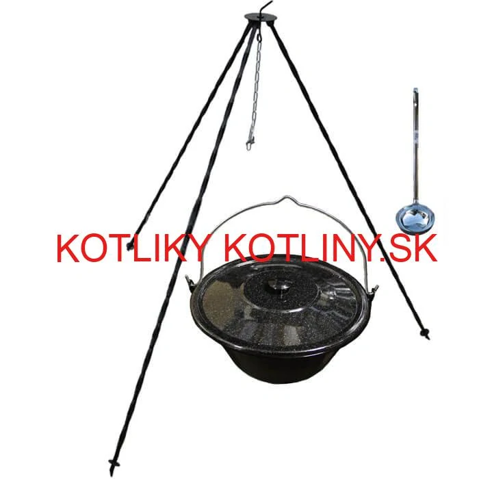 Smaltovaný kotlík 25 L + pokrievka + stojan
