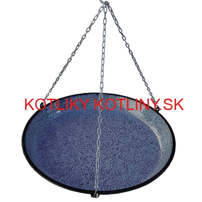 Smaltovaná grilovácia panvica s reťazou