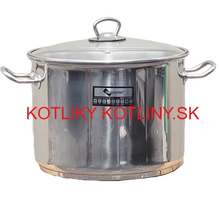 Nerezový hrniec 11 L + sklenená pokrievka
