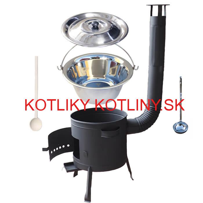 Kotlíkový gulášový set 36 PLUS 600 + nerezový kotlík 15 L (1,2 mm)