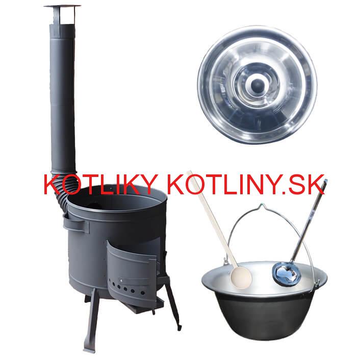 Kotlíkový gulášový set 36 PLUS 600 + nerezový kotlík 15 L (1,5 mm)
