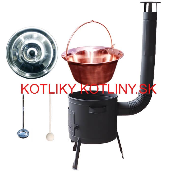 Kotlíkový gulášový set 36 PLUS 600 + medený kotlík 14 L (1,2 mm)