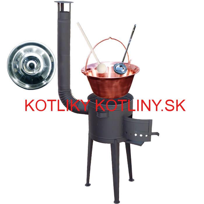 Kotlíkový gulášový set 36 PLUS 600 + medený kotlík 14 L (1,2 mm)