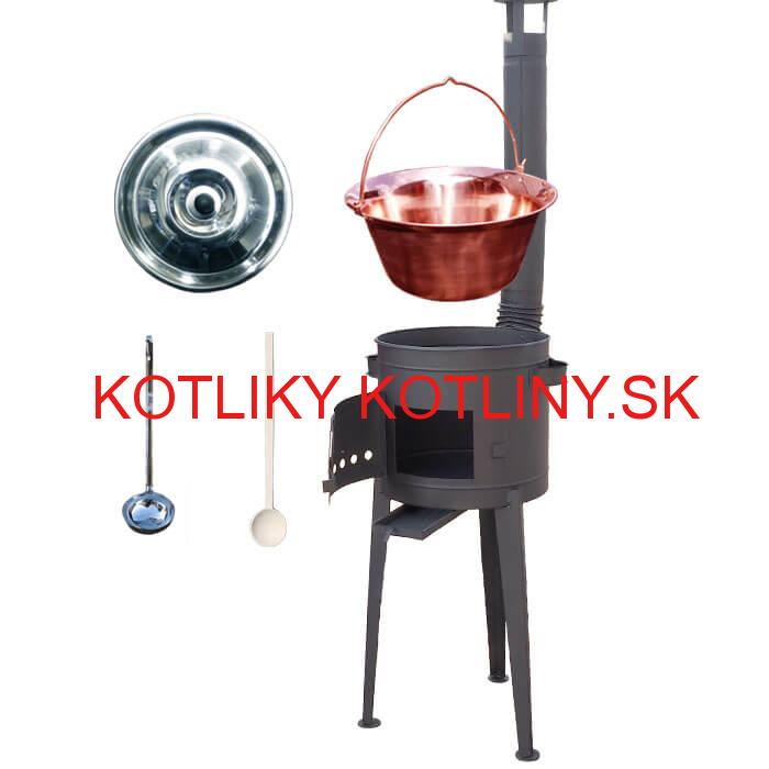 Medený kotlík 30 L (1,2 mm) + vysoká kotlina 45 cm PLUS 600