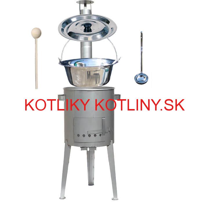 Antikorový kotlík 20 L (0,8 mm) + nerezová kotlina 42 cm LUXUS