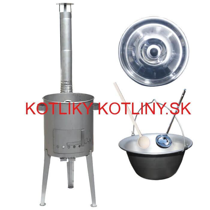 Nerezový kotlík 15 L (1,5 mm) + nerezová kotlina 36 cm LUXUS
