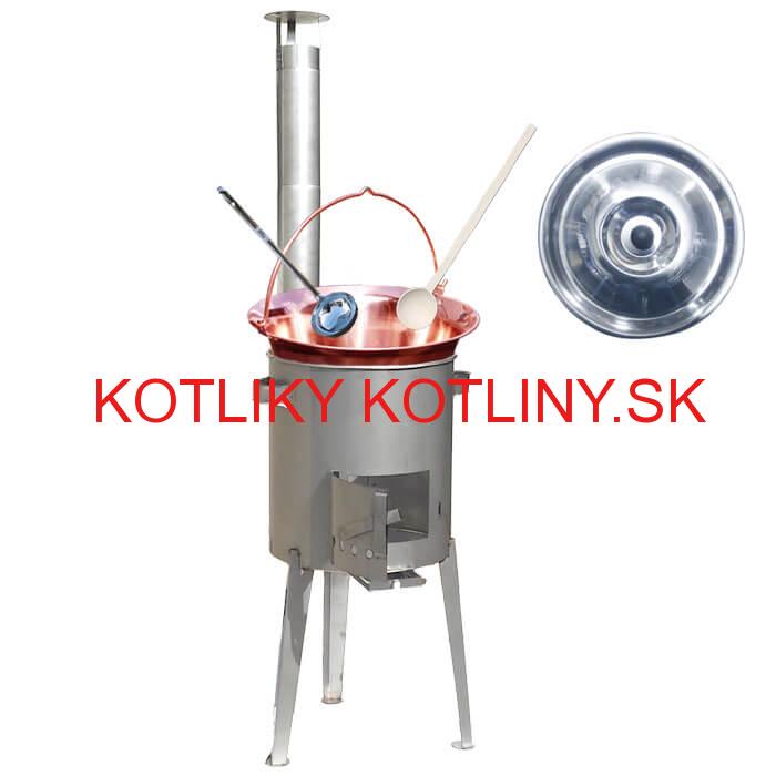 Medený kotlík 20 L (1,2 mm) + nerezová kotlina 42 cm LUXUS