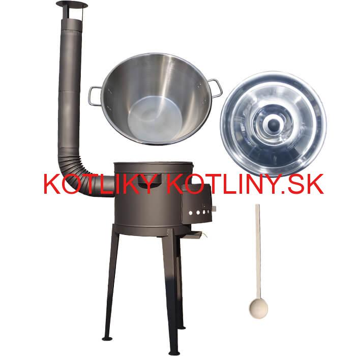 Nerezový kotol 40 L + vysoká kotlina 45 PLUS 600 (žiaruvzdorná farba)