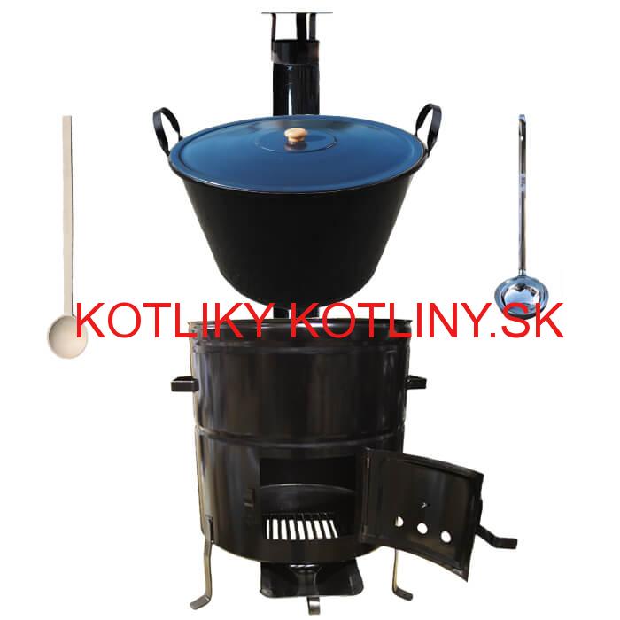 Smaltovaný kotol 80 L + kovová kotlina 58 cm BIG PARTY