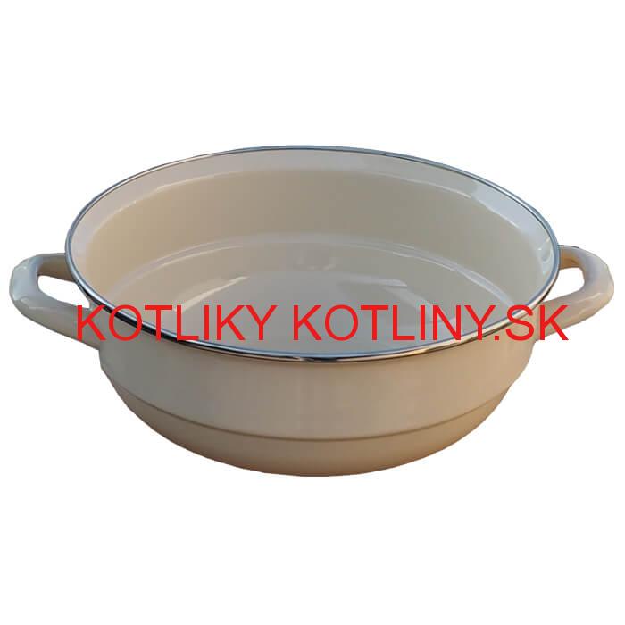 Smaltovaná misa 24 cm bežová