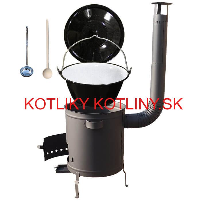 Smaltovaný kotlík 20 L (1,2 mm) + hrubostenná (1,5 mm) a žiaruvzdorná kotlina 42 PLUS 600