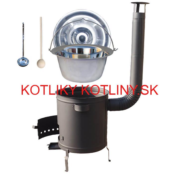 Nerezový kotlík 20 L (1,2 mm) + hrubostenná (1,5 mm) a žiaruvzdorná kotlina 42 PLUS 600