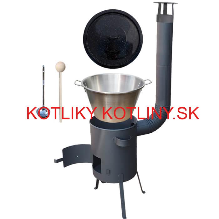 Nerezový kotol 40 L (1,2 mm) + žiaruvzdorná kotlina 45 PLUS 600 4 MM