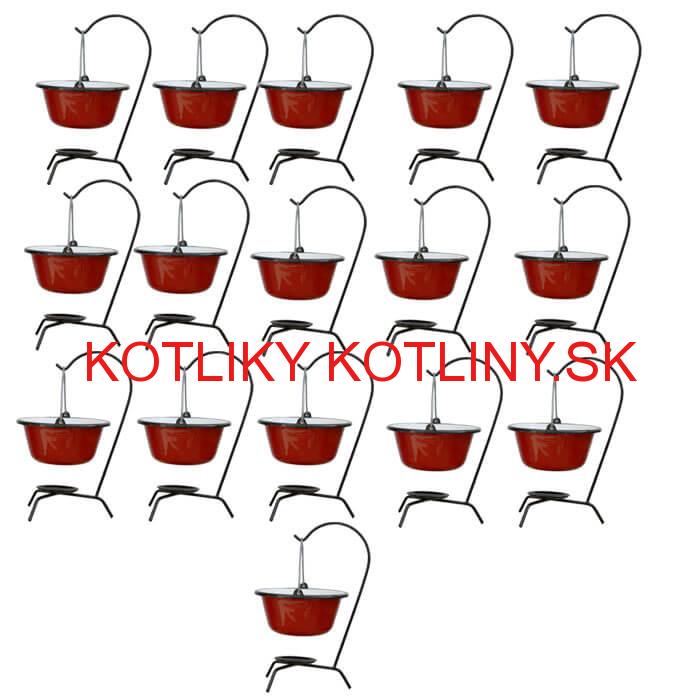 Servírovacia súprava SMALT RED 16 ks