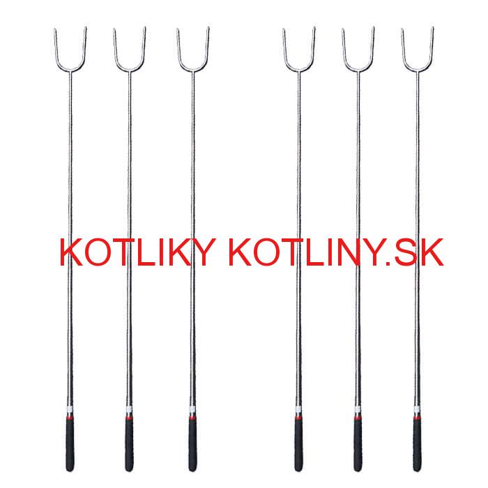 Vidličky na opekanie 24,5 cm - 84,5 cm – teleskopické 6 ks