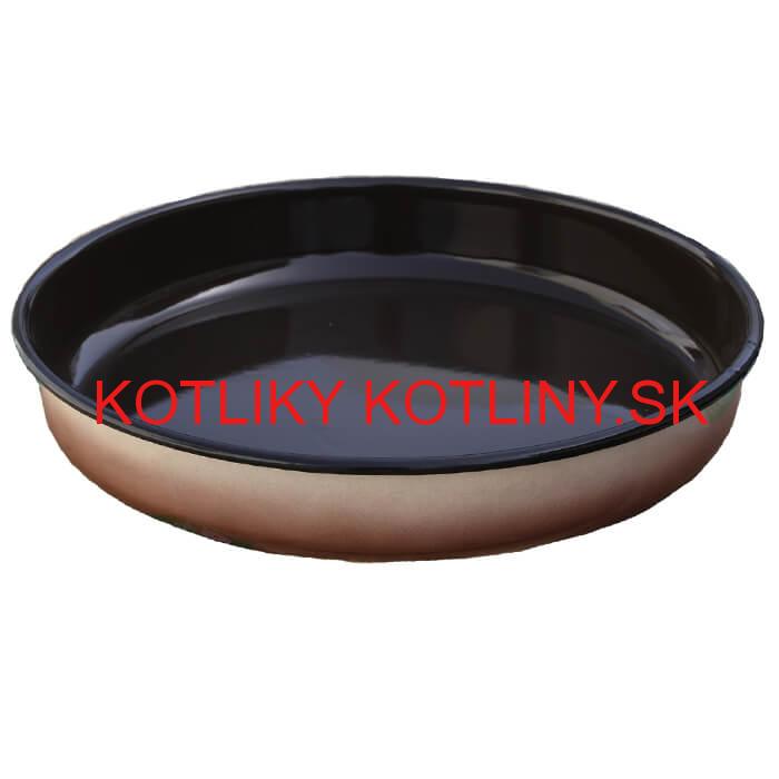 Smaltovaný okrúhly pekáč 34 cm, výška 8 cm