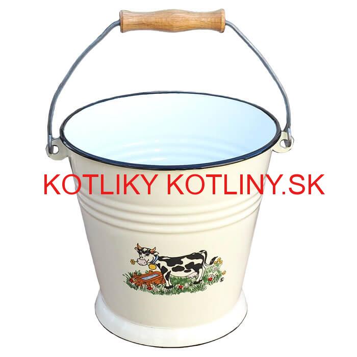 Smaltované vedro 5 L DECOR Kravička
