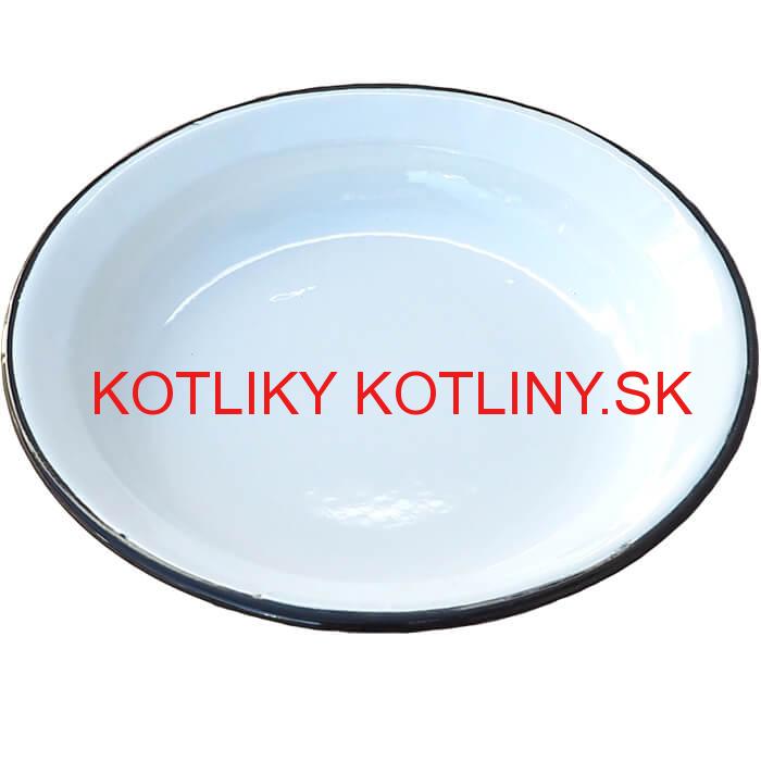 Smaltovaný tanier 28 cm Biely