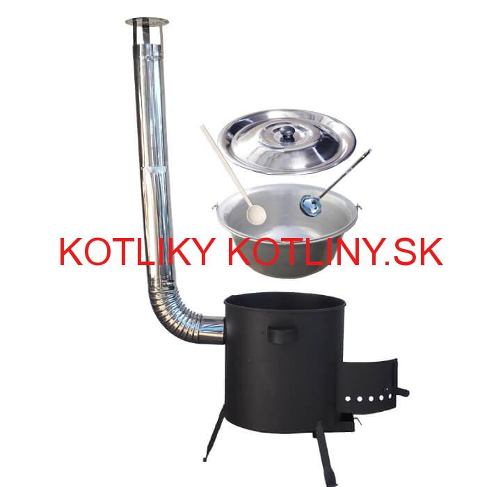 Železný kotlík 20 L (0,75 mm) + žiaruvzdorná kotlina (1 mm) 42 PLUS 600