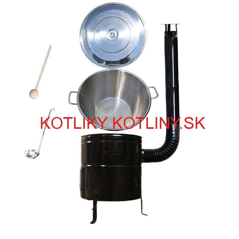Nerezový kotol 70 L + kovová kotlina 56 cm BIG PARTY