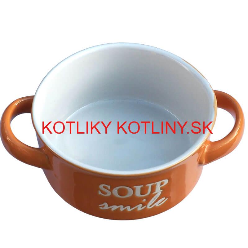Keramická miska na polievku – oranžová SOUP
