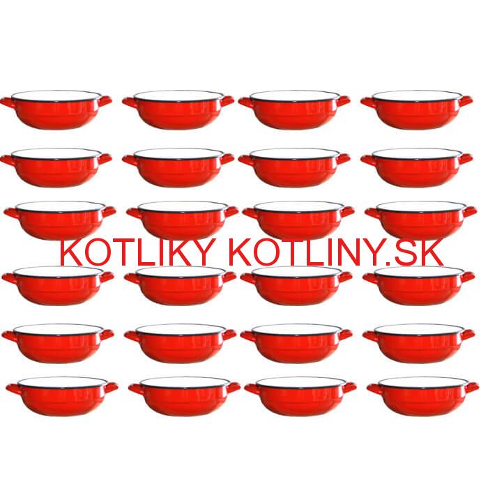 Súprava smaltovaných selských misiek 16 cm 24 ks