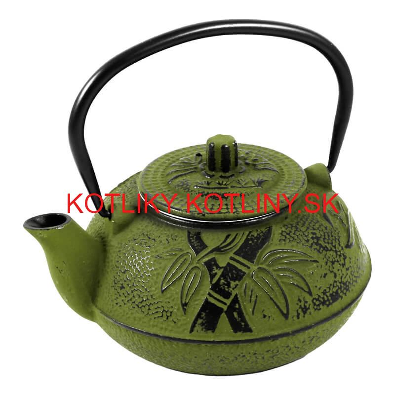 Liatinový čajník 600 ml zelený